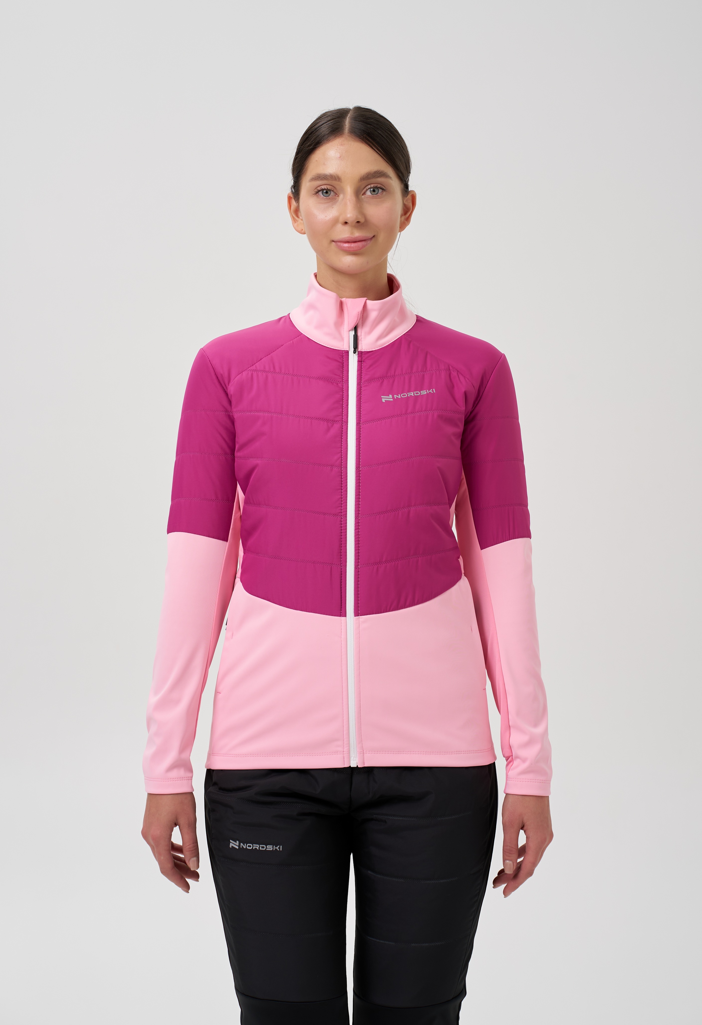 Женский костюм для лыж и бега зимой Nordski Hybrid Pro 2.0 candy pink-fuchsia - 3