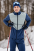 Мужская куртка для лыж и бега зимой Nordski Hybrid Pro blue-ice mint - 1