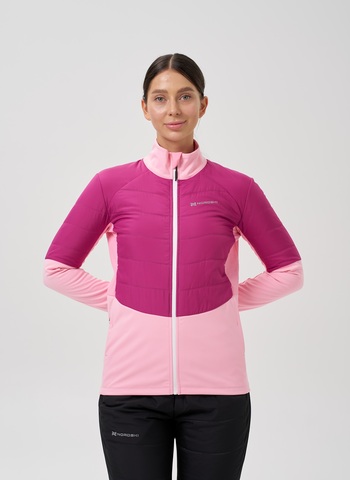 Женский костюм для лыж и бега зимой Nordski Hybrid Pro 2.0 candy pink-fuchsia