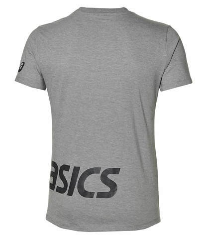 Asics Low Big Logo Tee футболка для бега мужская серая