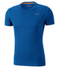 Беговая футболка мужская Mizuno DryLite Core Tee темно-синяя - 1