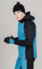 Мужской лыжный костюм с капюшоном Nordski Hybrid Warm light blue-black - 7