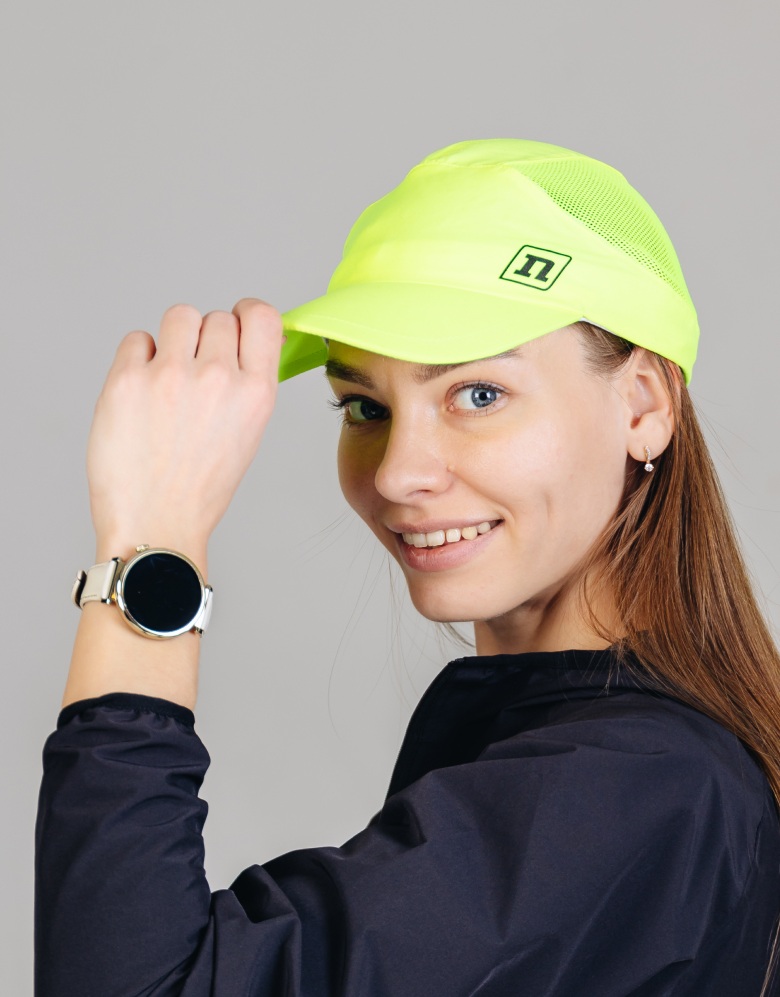 Спортивная кепка Noname Race neon yellow
