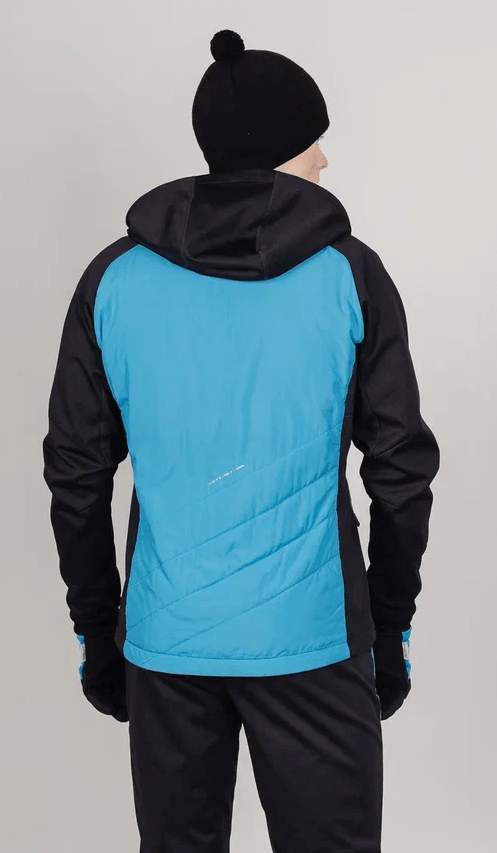 Мужской лыжный костюм с капюшоном Nordski Hybrid Warm light blue-black - 8