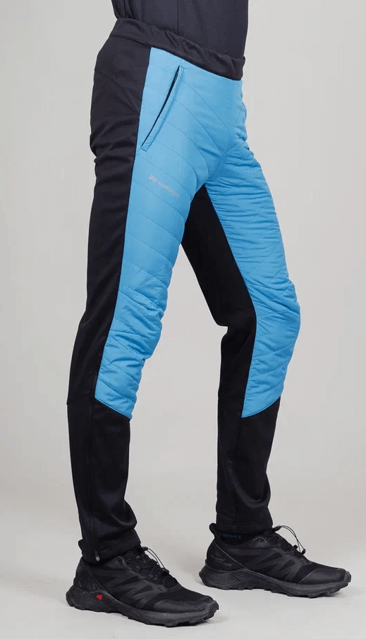 Мужской лыжный костюм с капюшоном Nordski Hybrid Warm light blue-black - 12
