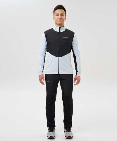 Мужской костюм для лыж и бега зимой Nordski Hybrid Pro 2.0 pearl blue-black