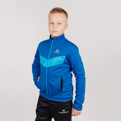 Детская тренировочная куртка Nordski Jr Base true blue-blue