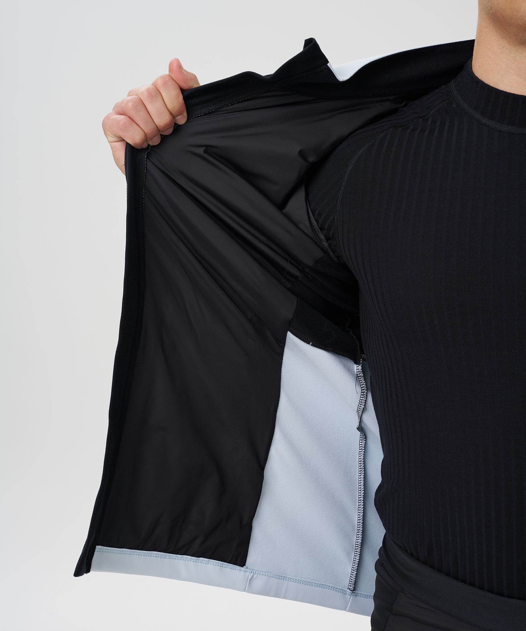 Мужской костюм для лыж и бега зимой Nordski Hybrid Pro 2.0 pearl blue-black - 7