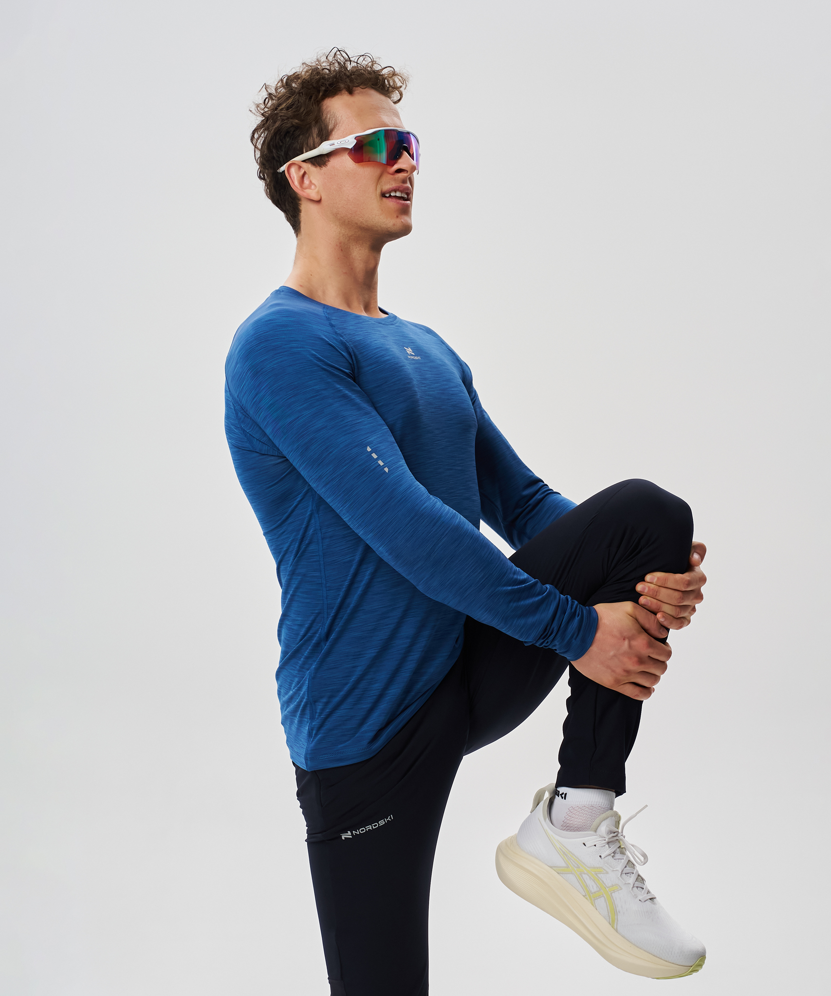 Мужская тренировочная футболка с длинным рукавом Nordski Pro dark blue - 8