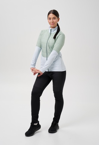 Женский костюм для лыж и бега зимой Nordski Hybrid Pro 2.0 pearl blue-ice mint