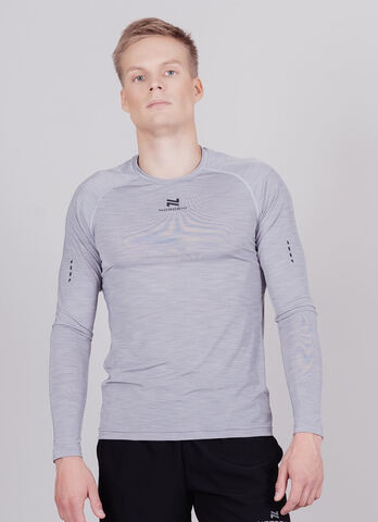 Nordski Pro футболка тренировочная мужская с длинным рукавом grey