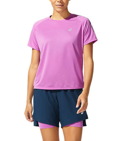 Asics Icon Ss Top футболка для бега женская фиолетовая