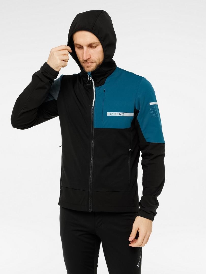 Мужская тренировочная куртка с ветрозащитой Moax Dickson Wind изумрудная - 3