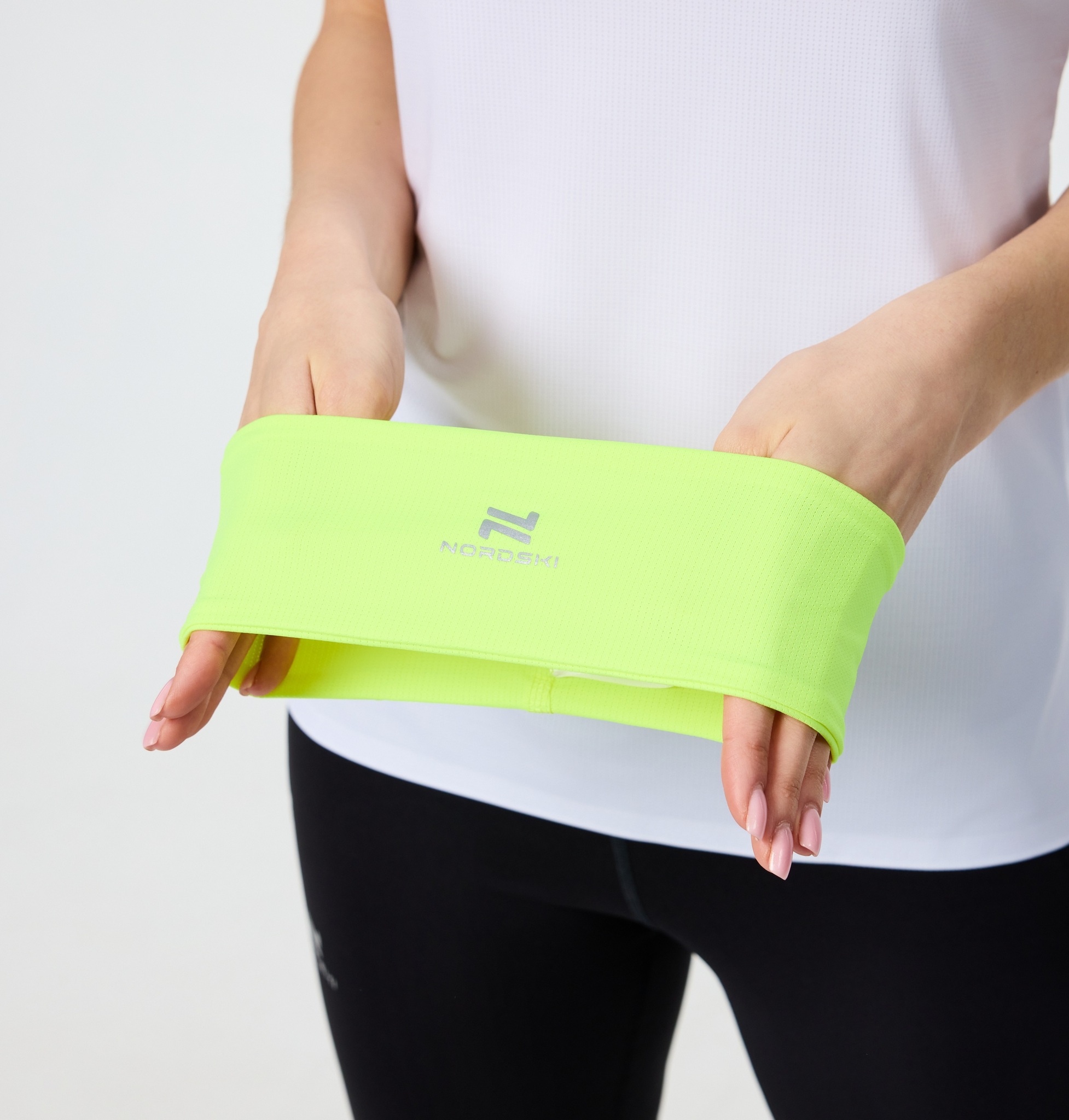 Повязка на голову беговая Nordski Run neon lemon - 2