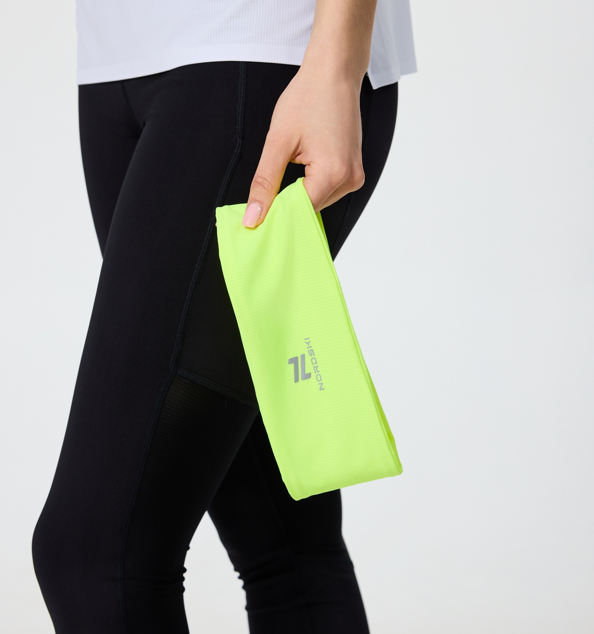 Повязка на голову беговая Nordski Run neon lemon - 3