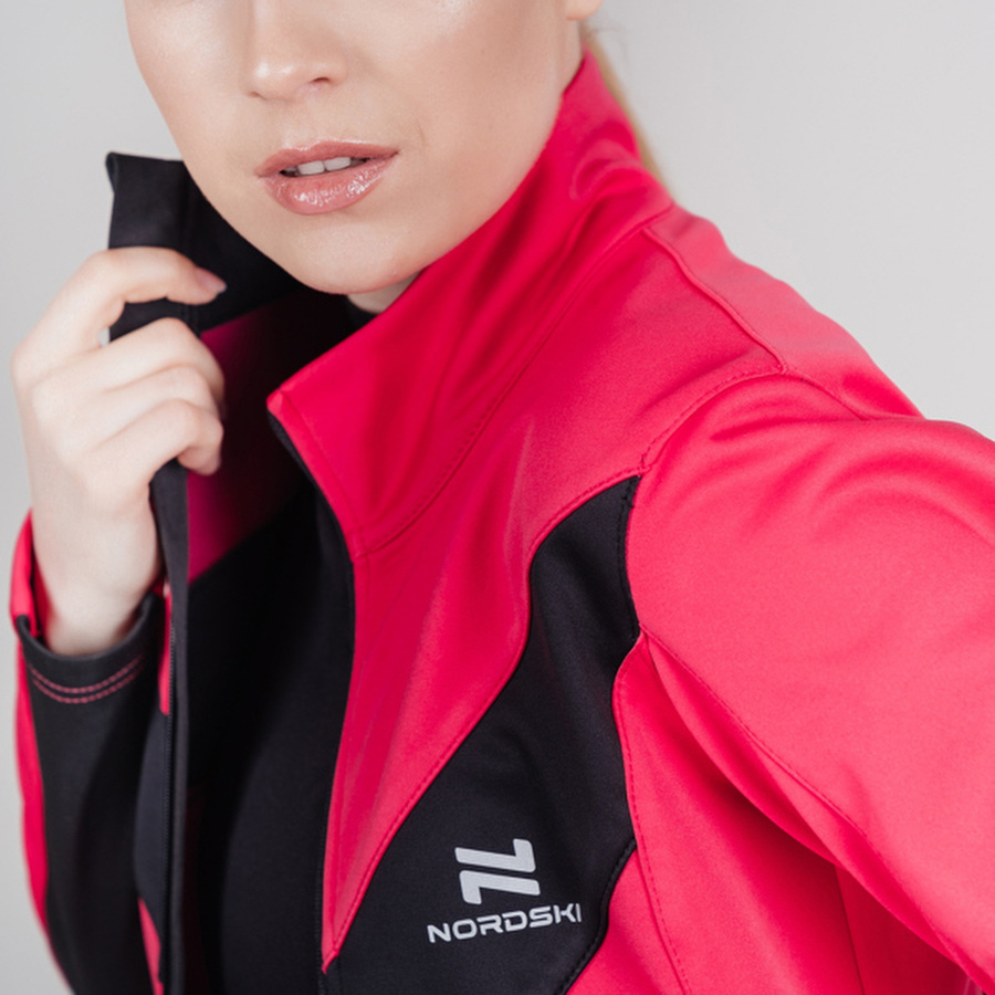Женская утепленная разминочная куртка Nordski Base pink - 6