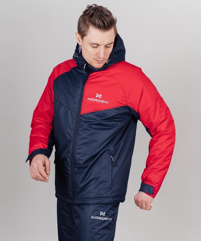 Nordski Premium Sport теплая лыжная куртка мужская navy-red - 5