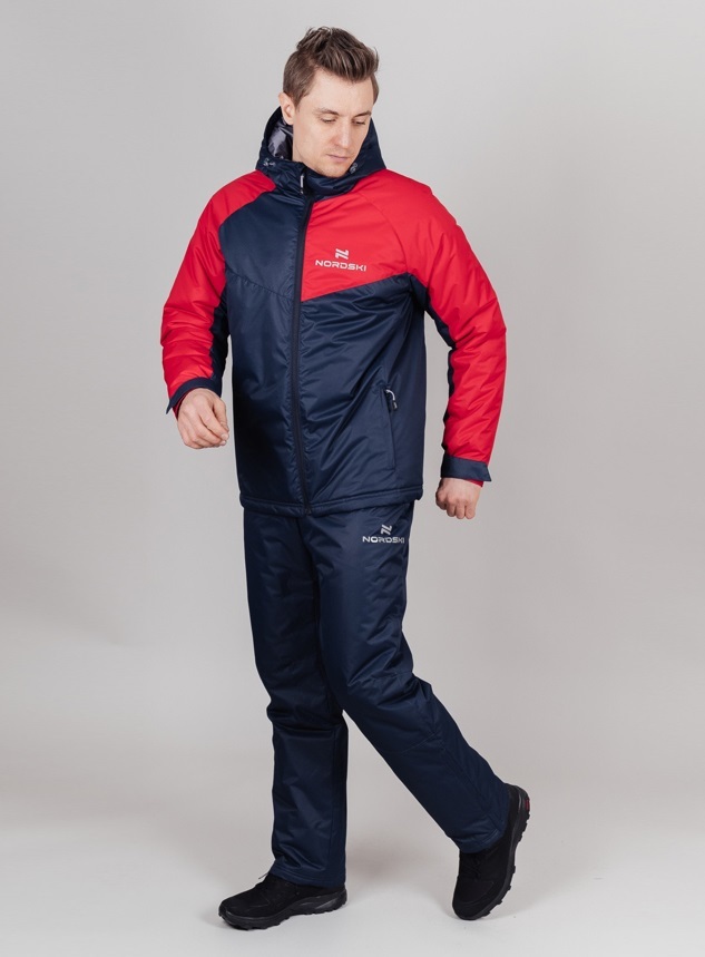 Nordski Premium Sport теплая лыжная куртка мужская navy-red - 7