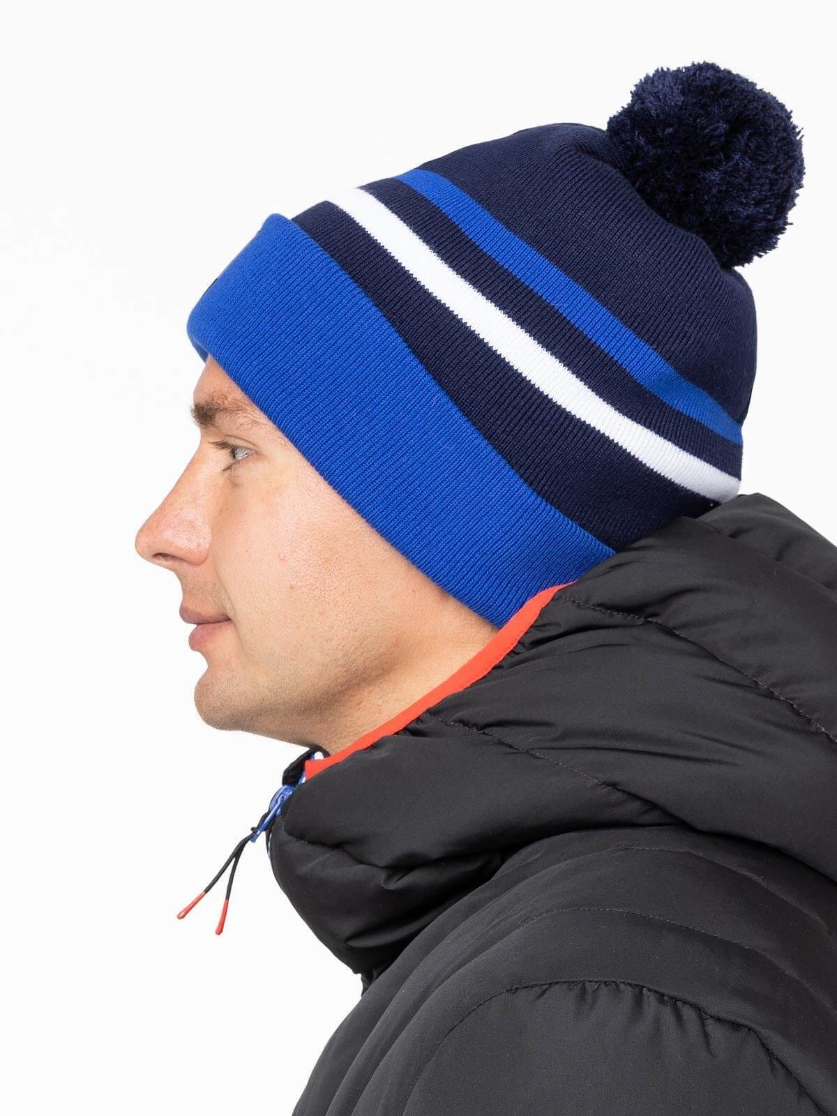 Вязаная шапка Moax Blizzard синий-василек - 7