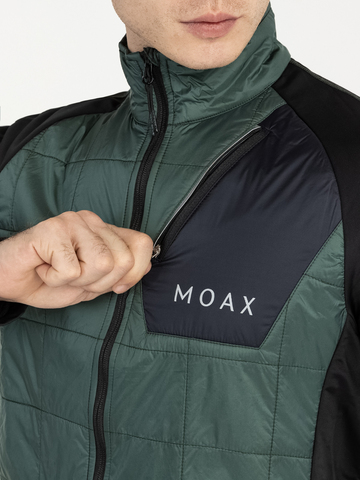 Мужская тренировочная беговая куртка Moax Tauri Stretch Fit темно-зеленая