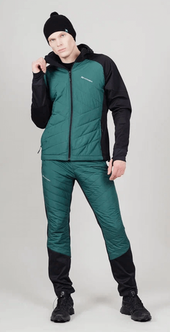 Мужские тренировочные лыжные брюки Nordski Hybrid Warm alpine green-black