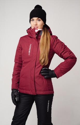 Nordski Mount лыжная утепленная куртка женская бордо