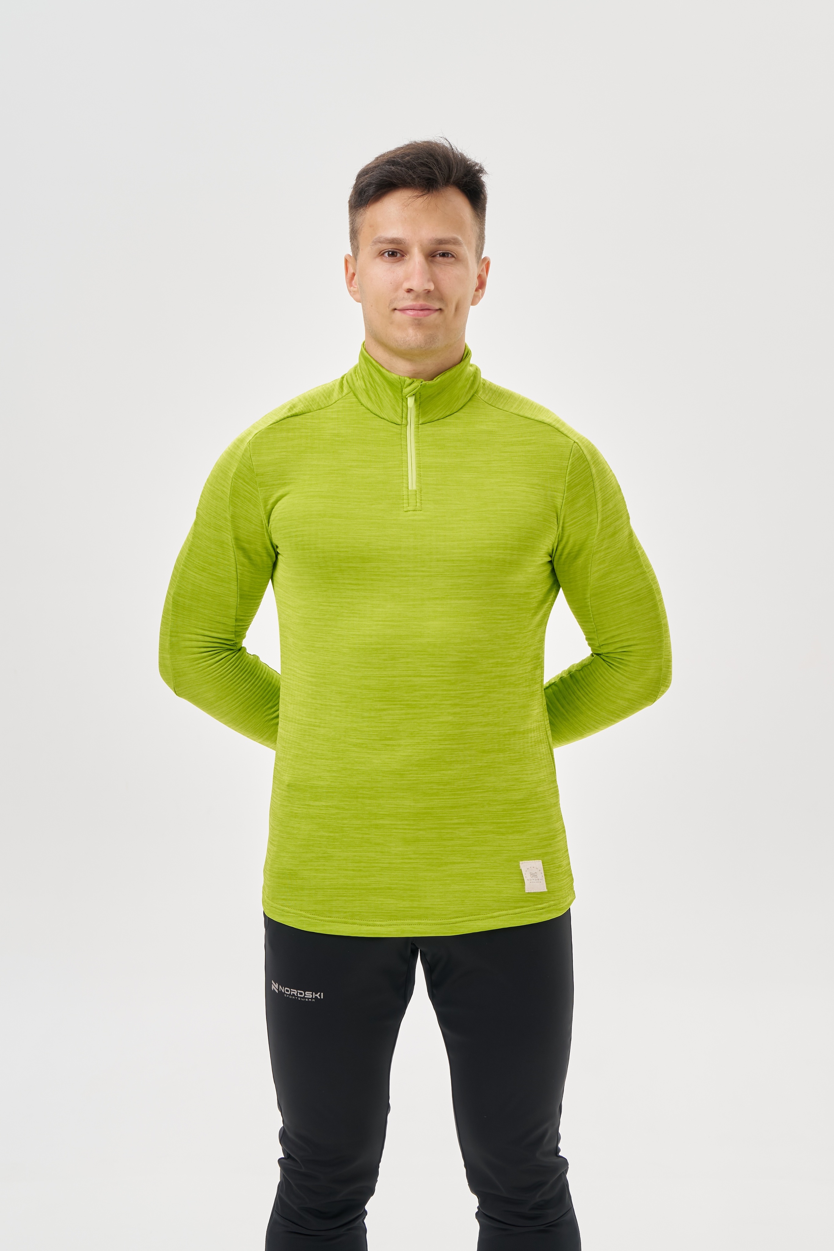 Мужской утепленный лонгслив Nordski Impulse lime - 2