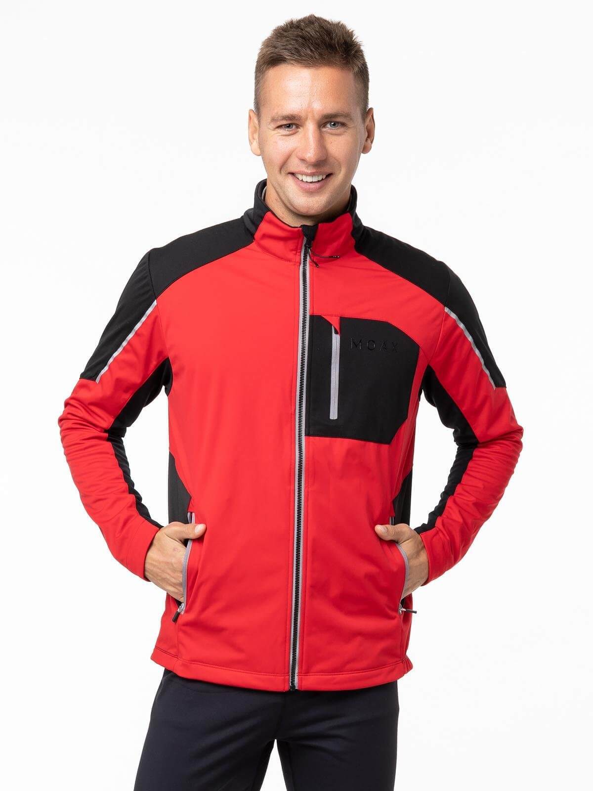 Мужская лыжная куртка Moax Uhta Softshell Light красная