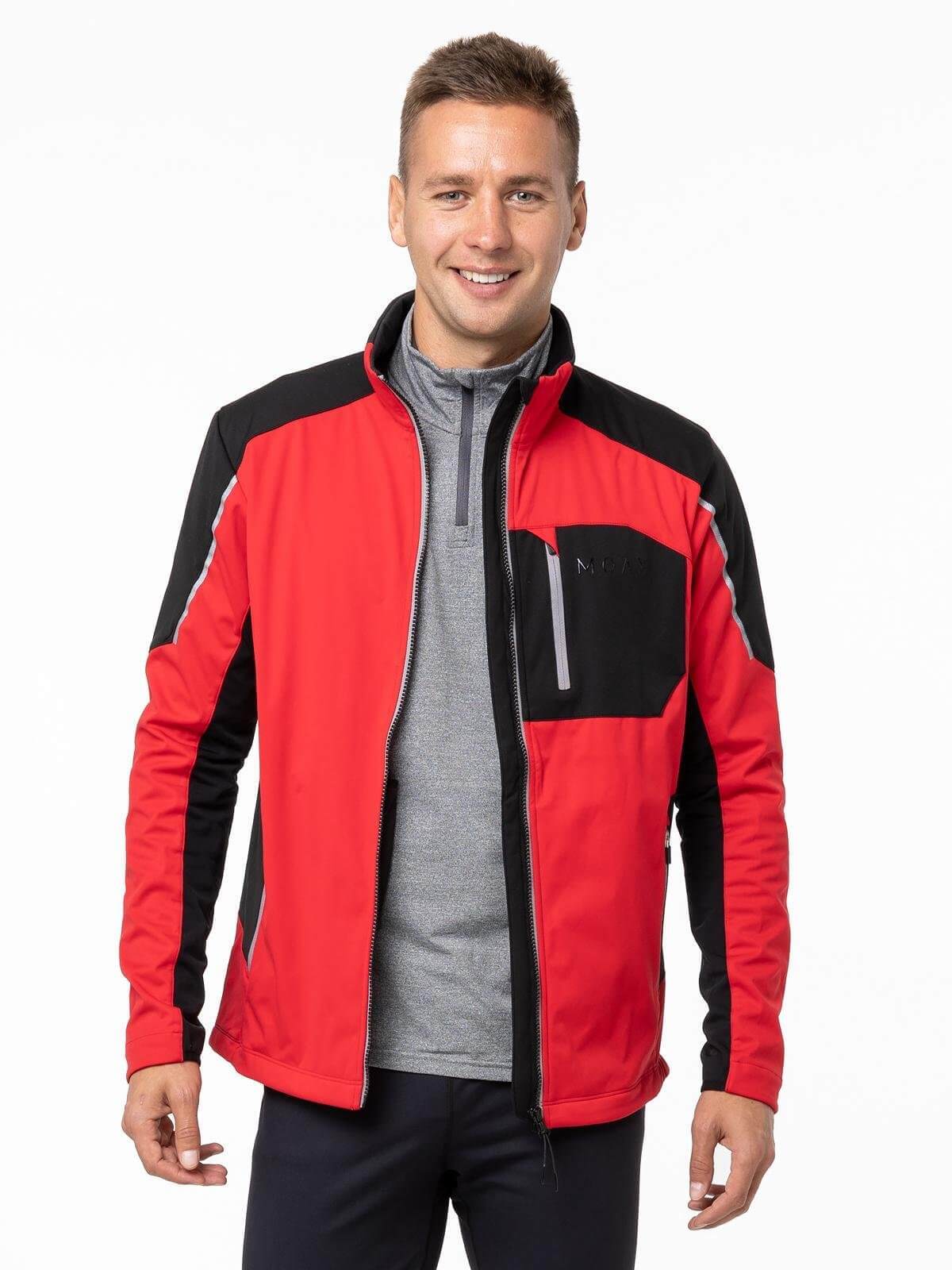 Мужская лыжная куртка Moax Uhta Softshell Light красная - 2