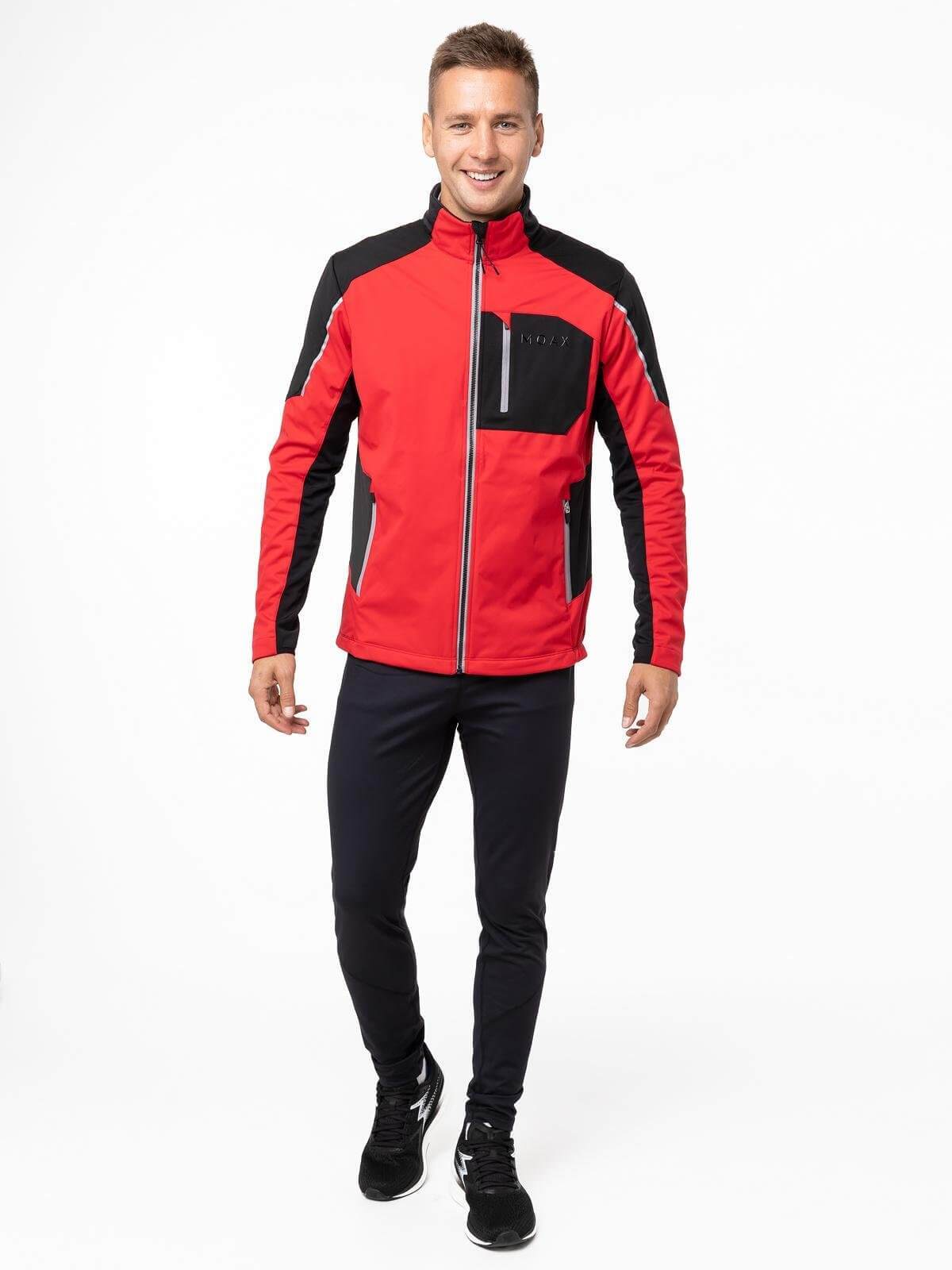 Мужская лыжная куртка Moax Uhta Softshell Light красная - 7