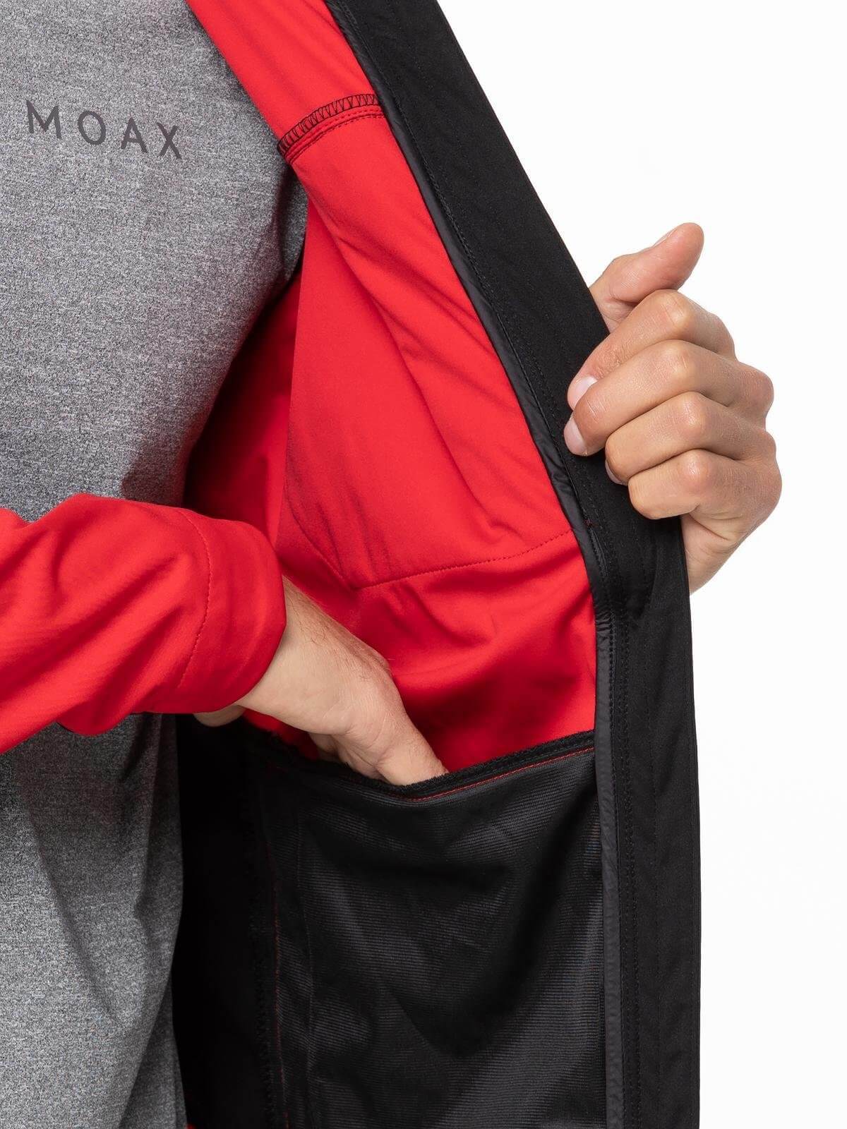 Мужская лыжная куртка Moax Uhta Softshell Light красная - 4