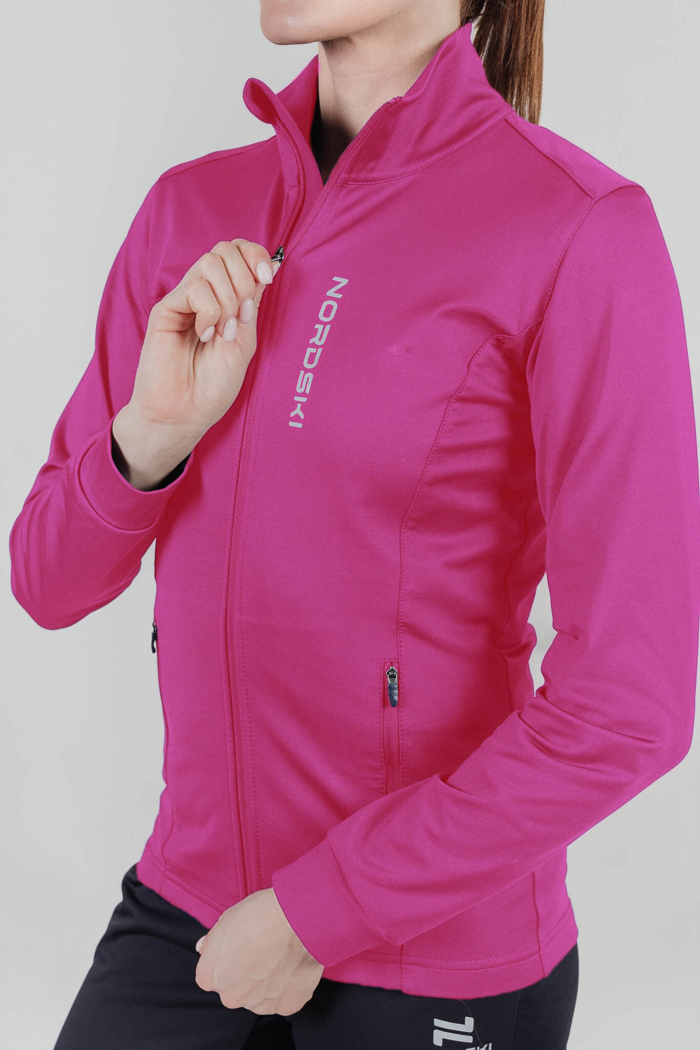 Женская лыжная толстовка Nordski Layer фуксия - 3