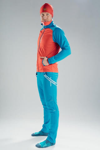 Nordski Premium разминочный лыжный костюм мужской red-blue