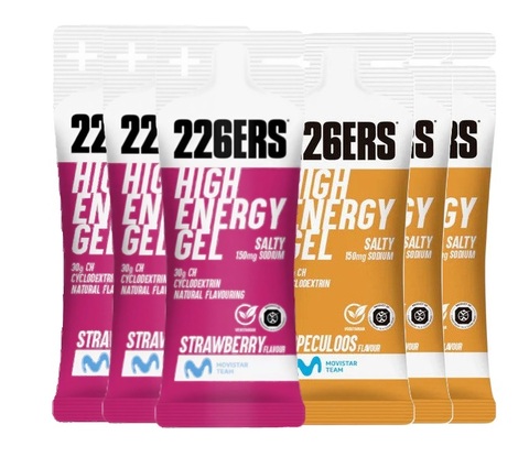 Набор высокоэнергетических гелей 226ERS XS High Energy 45 г соленое бельгийское печенье-клубника