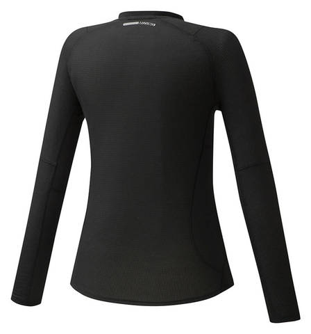 Mizuno Dry Aeroflow Ls Hz футболка с длинным рукавом женская черная