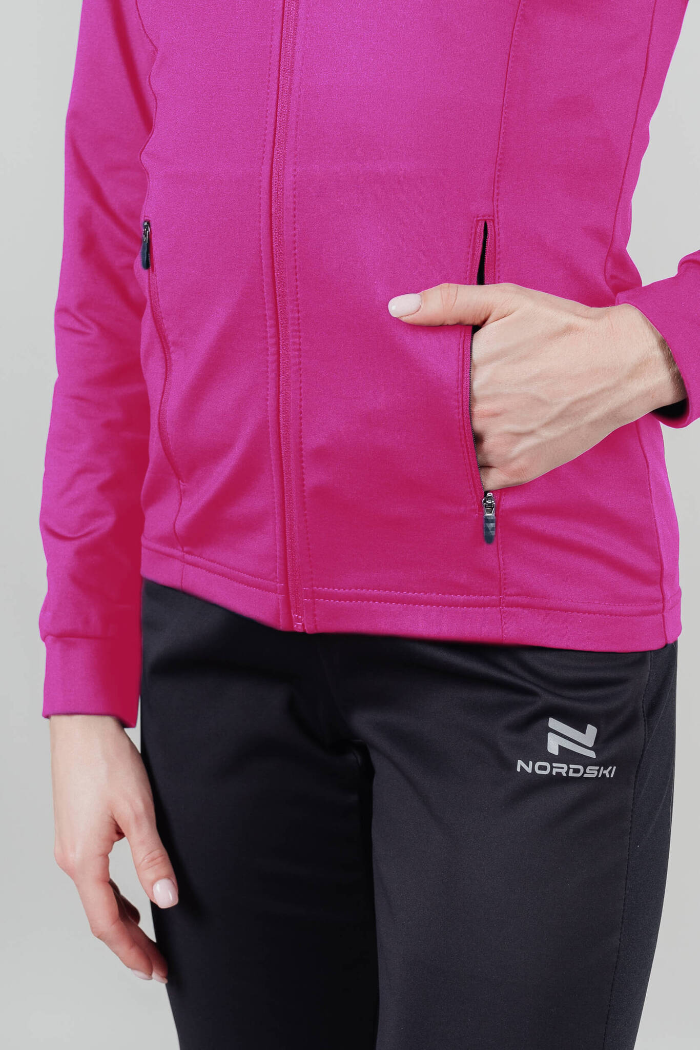 Женская лыжная толстовка Nordski Layer фуксия - 5