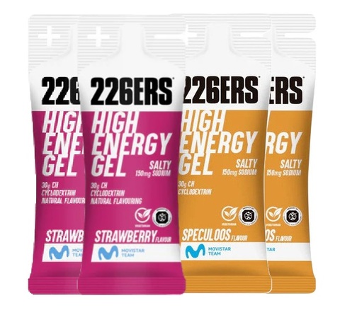 Набор высокоэнергетических гелей 226ERS XS High Energy 45 г соленое бельгийское печенье-клубника
