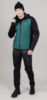 Мужской лыжный костюм с капюшоном Nordski Hybrid Pro black-alpine green - 1