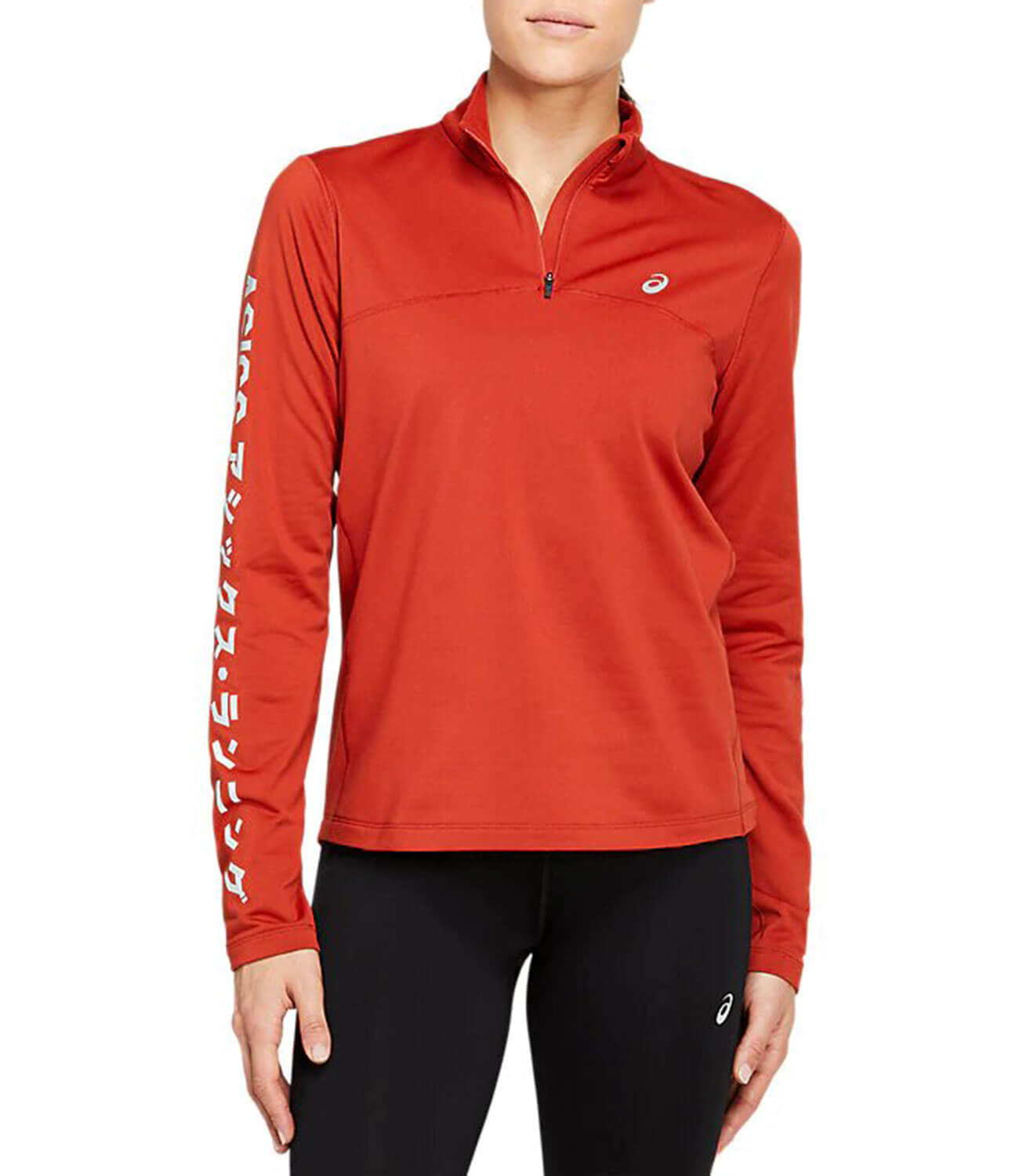 Женская беговая рубашка Asics Katakana Интернет-магазин 2012B236 600 Five-sport | Winter Zip 1/2 Top
