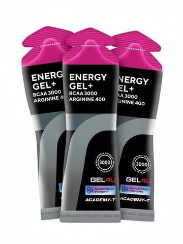 Набор энергетических гелей с ВСАА GEL4U Energy GEL + ВСАА 60 г лесные ягоды
