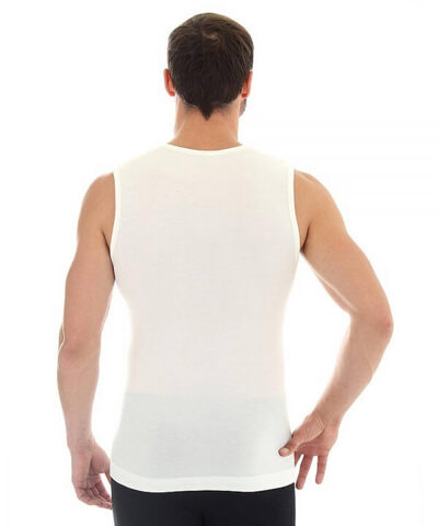 Мужское термобелье майка Brubeck Comfort Wool кремовая