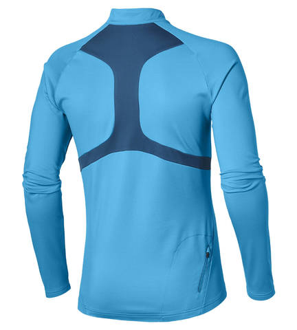 Беговая рубашка мужская Asics 1/2 Zip Winter синяя