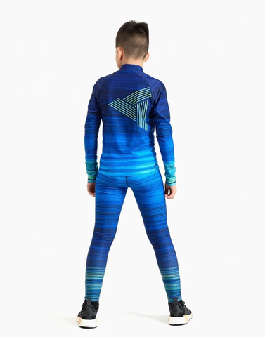 Детский гоночный комбинезон Arswear Race Kids синий-лайм