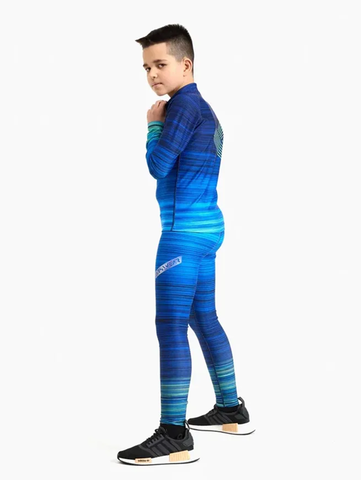 Детский гоночный комбинезон Arswear Race Kids синий-лайм