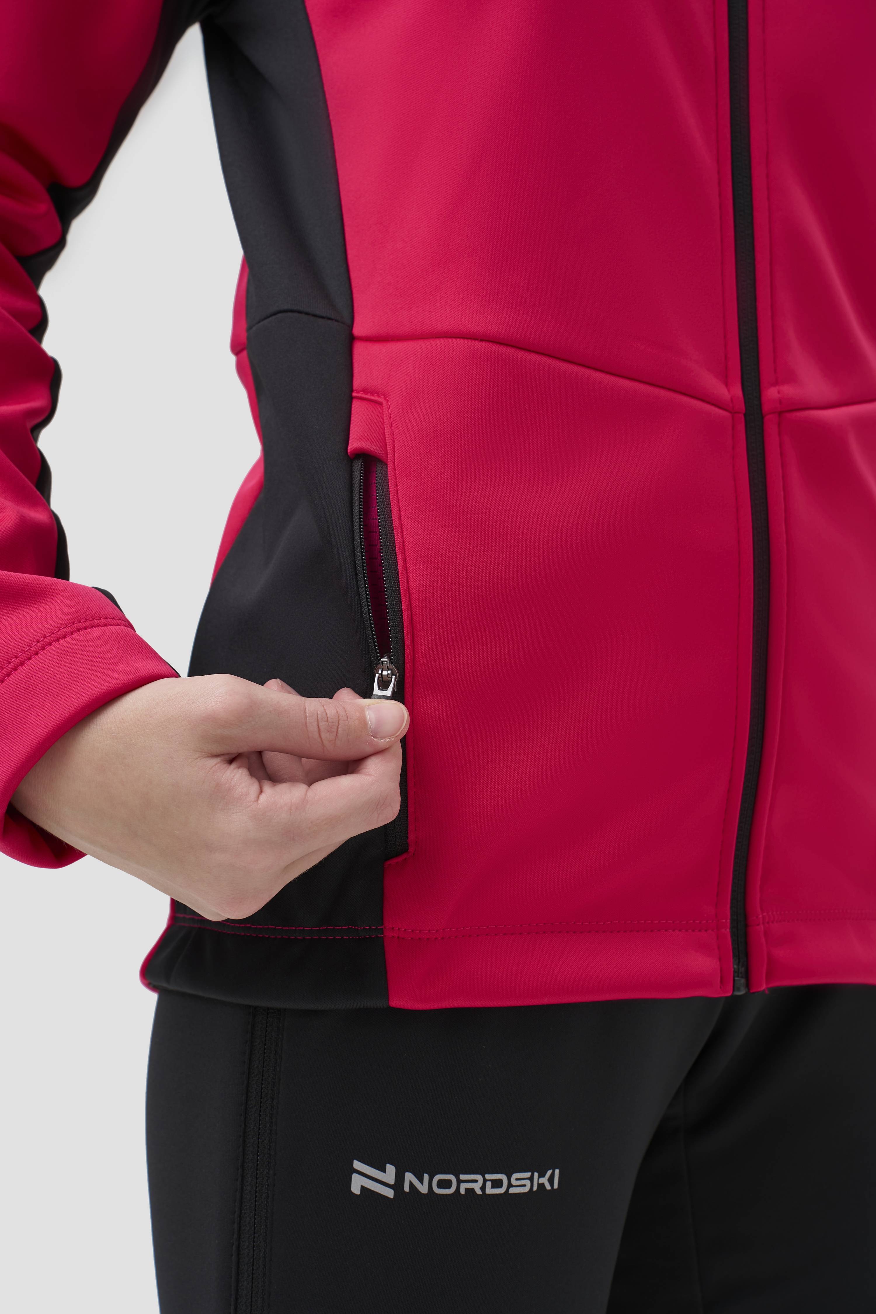 Детский тренировочный лыжный костюм Nordski Jr. Advance pink-black - 8