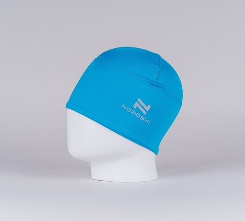 Детская тренировочная шапка Nordski Jr Warm light blue