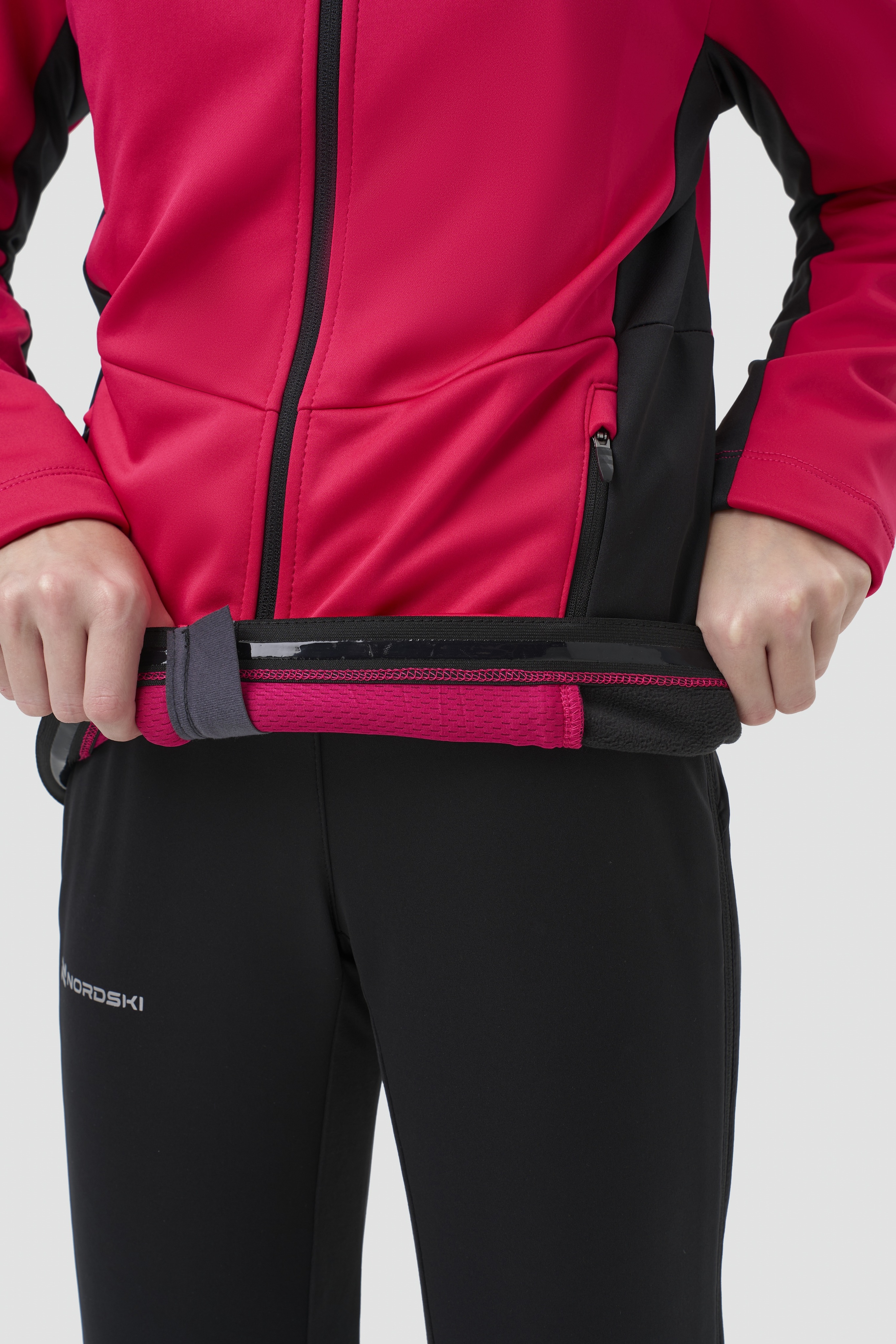 Детский тренировочный лыжный костюм Nordski Jr. Advance pink-black - 9