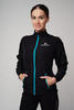 Nordski Motion куртка для бега женская Black/Light blue - 1