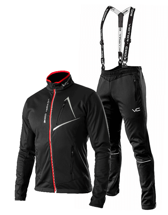 Victory Code Jr Dynamic детский разминочный лыжный костюм с лямками black