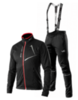 Victory Code Jr Dynamic детский разминочный лыжный костюм с лямками black - 1